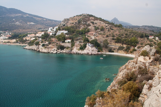 Asine - View of Kastraki beach from the Acropolis 